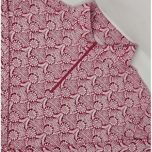 IBKUL Womens Long Sleeve Top XXL 2XL 1/4 Zip Mock Neck Pink Barbara AOP Golf